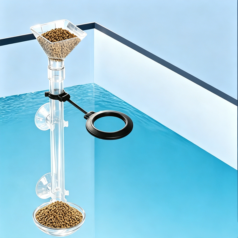 Aquarium Fertilizer - Akrilik Akvaryum Balık Besleyici Şeffaf Tüp