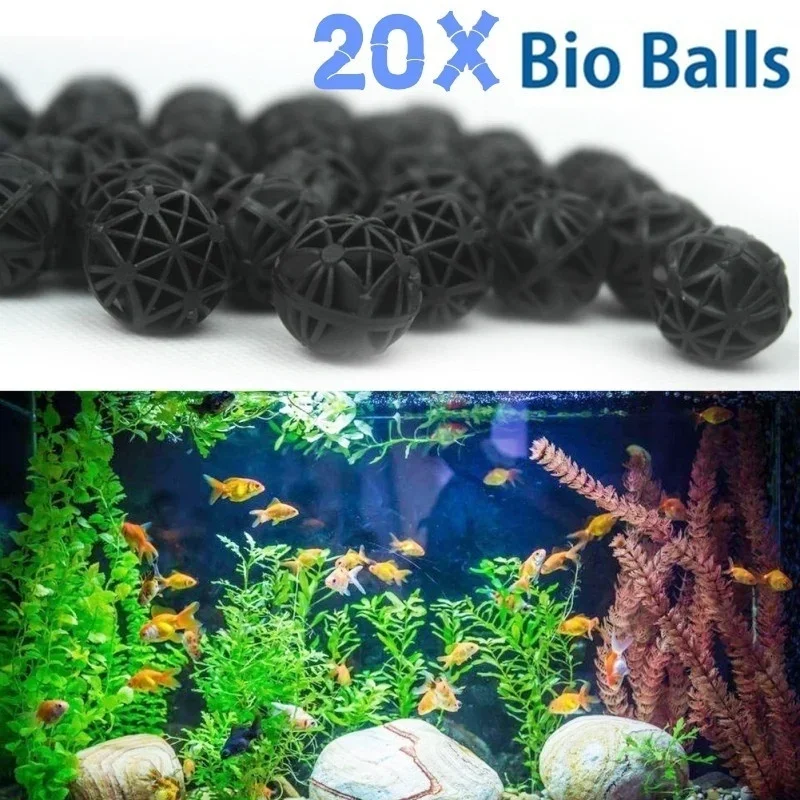 Aquarium Planted Tank Filter - 20 adet 16mm Akvaryum Biyo Topları