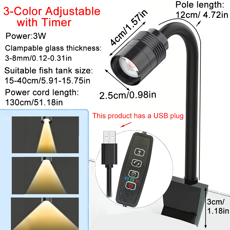USB 3W Güney Amerika Akvaryum  - Aquarium Plant Light incelemesi ve fiyatı